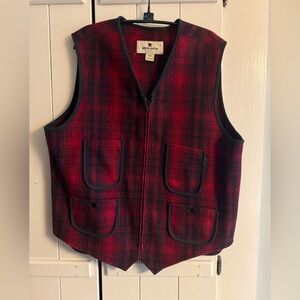 Woolrich Red and Black Checkered Vest